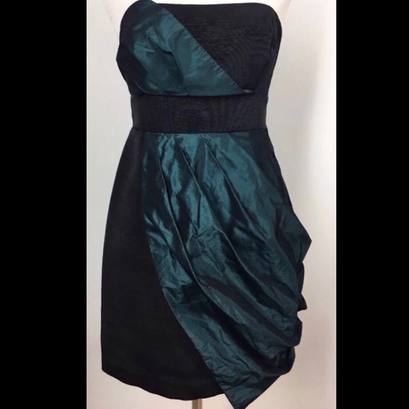 dark green cocktail dress
